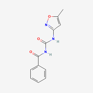 molecular formula C12H11N3O3 B4235795 N-[(5-methyl-1,2-oxazol-3-yl)carbamoyl]benzamide 