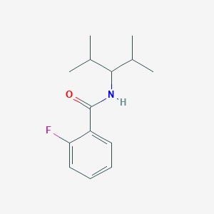 molecular formula C14H20FNO B4235904 N-(2,4-dimethylpentan-3-yl)-2-fluorobenzamide 