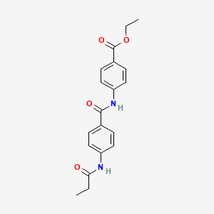 molecular formula C19H20N2O4 B4235942 ETHYL 4-(4-PROPANAMIDOBENZAMIDO)BENZOATE 