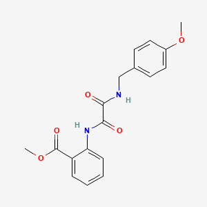 molecular formula C18H18N2O5 B4236013 METHYL 2-({2-[(4-METHOXYBENZYL)AMINO]-2-OXOACETYL}AMINO)BENZOATE 