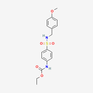 molecular formula C17H20N2O5S B4236059 ethyl N-[4-[(4-methoxyphenyl)methylsulfamoyl]phenyl]carbamate 