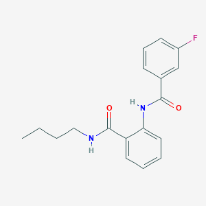 molecular formula C18H19FN2O2 B4236256 N-BUTYL-2-(3-FLUOROBENZAMIDO)BENZAMIDE 