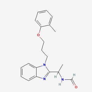 molecular formula C20H23N3O2 B4236257 N-(1-{1-[3-(2-methylphenoxy)propyl]-1H-1,3-benzodiazol-2-yl}ethyl)formamide 