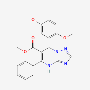 molecular formula C21H20N4O4 B4236445 methyl 7-(2,5-dimethoxyphenyl)-5-phenyl-4,7-dihydro[1,2,4]triazolo[1,5-a]pyrimidine-6-carboxylate 