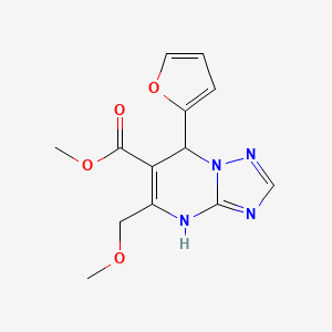 molecular formula C13H14N4O4 B4236521 Methyl 7-(furan-2-yl)-5-(methoxymethyl)-4,7-dihydro[1,2,4]triazolo[1,5-a]pyrimidine-6-carboxylate 