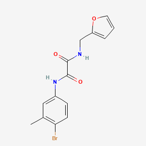 molecular formula C14H13BrN2O3 B4236530 N'-(4-bromo-3-methylphenyl)-N-(furan-2-ylmethyl)oxamide 