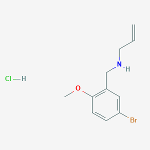molecular formula C11H15BrClNO B4236576 N-[(5-bromo-2-methoxyphenyl)methyl]prop-2-en-1-amine;hydrochloride 