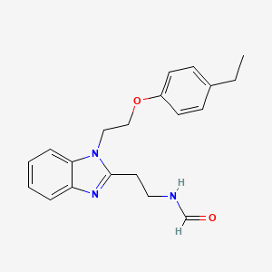 molecular formula C20H23N3O2 B4236596 N-(2-{1-[2-(4-ethylphenoxy)ethyl]-1H-1,3-benzodiazol-2-yl}ethyl)formamide 
