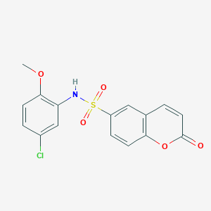 molecular formula C16H12ClNO5S B4236655 N-(5-chloro-2-methoxyphenyl)-2-oxochromene-6-sulfonamide 