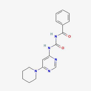 molecular formula C17H19N5O2 B4236663 N-[(6-piperidin-1-ylpyrimidin-4-yl)carbamoyl]benzamide 