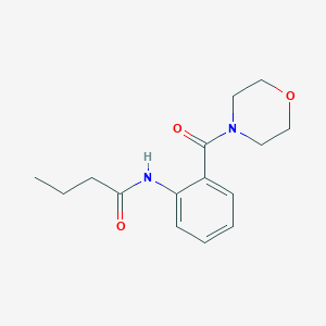 molecular formula C15H20N2O3 B4236744 N-[2-(morpholine-4-carbonyl)phenyl]butanamide 