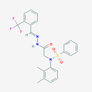 molecular formula C24H22F3N3O3S B423675 N-(2,3-dimethylphenyl)-N-(2-oxo-2-{2-[2-(trifluoromethyl)benzylidene]hydrazino}ethyl)benzenesulfonamide 