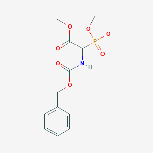 molecular formula C13H18NO7P B042368 Methyl 2-(((benzyloxy)carbonyl)amino)-2-(dimethoxyphosphoryl)acetate CAS No. 88568-95-0