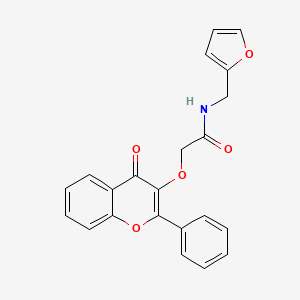 molecular formula C22H17NO5 B4236899 N-(furan-2-ylmethyl)-2-(4-oxo-2-phenylchromen-3-yl)oxyacetamide 