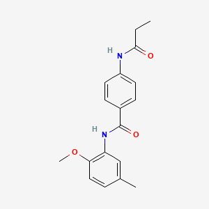 molecular formula C18H20N2O3 B4236919 N-(2-methoxy-5-methylphenyl)-4-(propanoylamino)benzamide 