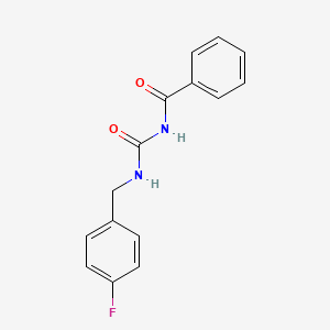 molecular formula C15H13FN2O2 B4236961 N-[(4-fluorophenyl)methylcarbamoyl]benzamide 