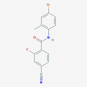 molecular formula C15H10BrFN2O B4237061 N-(4-bromo-2-methylphenyl)-4-cyano-2-fluorobenzamide 