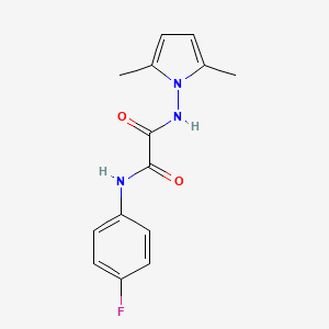 molecular formula C14H14FN3O2 B4237102 N'-(2,5-dimethylpyrrol-1-yl)-N-(4-fluorophenyl)oxamide 
