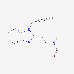 molecular formula C14H15N3O B4237173 N-{2-[1-(PROP-2-YN-1-YL)-1H-1,3-BENZODIAZOL-2-YL]ETHYL}ACETAMIDE 