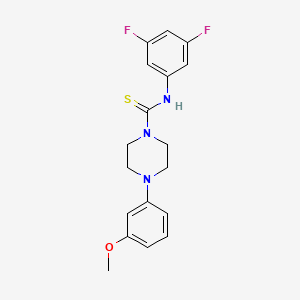 molecular formula C18H19F2N3OS B4237401 N-(3,5-difluorophenyl)-4-(3-methoxyphenyl)piperazine-1-carbothioamide 