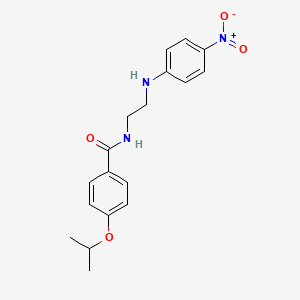 molecular formula C18H21N3O4 B4237413 N-{2-[(4-nitrophenyl)amino]ethyl}-4-(propan-2-yloxy)benzamide 