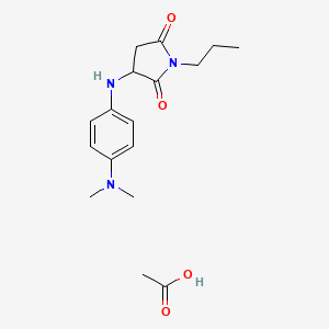 molecular formula C17H25N3O4 B4237451 Acetic acid;3-[4-(dimethylamino)anilino]-1-propylpyrrolidine-2,5-dione 