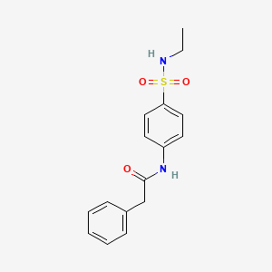 molecular formula C16H18N2O3S B4237524 N-[4-(ethylsulfamoyl)phenyl]-2-phenylacetamide 