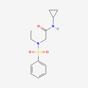 molecular formula C13H18N2O3S B4237549 N-Cyclopropyl-2-(N-ethylbenzenesulfonamido)acetamide 