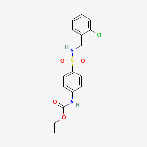 molecular formula C16H17ClN2O4S B4237662 ethyl N-[4-[(2-chlorophenyl)methylsulfamoyl]phenyl]carbamate 