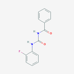 molecular formula C14H11FN2O2 B4237685 N-[(2-fluorophenyl)carbamoyl]benzamide 