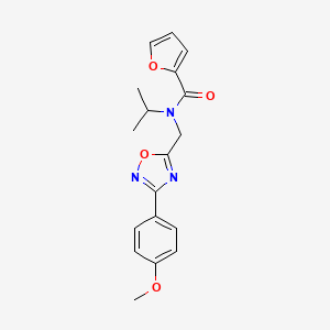 molecular formula C18H19N3O4 B4237874 N-{[3-(4-methoxyphenyl)-1,2,4-oxadiazol-5-yl]methyl}-N-(propan-2-yl)furan-2-carboxamide 