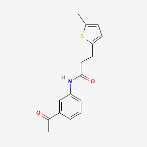 molecular formula C16H17NO2S B4237883 N-(3-acetylphenyl)-3-(5-methylthiophen-2-yl)propanamide 