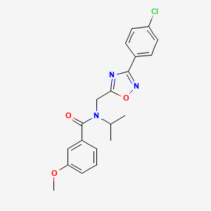 molecular formula C20H20ClN3O3 B4237979 N-{[3-(4-chlorophenyl)-1,2,4-oxadiazol-5-yl]methyl}-3-methoxy-N-(propan-2-yl)benzamide 