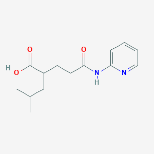 molecular formula C14H20N2O3 B4238153 2-(2-Methylpropyl)-5-oxo-5-(pyridin-2-ylamino)pentanoic acid 