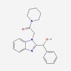 molecular formula C21H23N3O2 B4238154 2-[2-[Hydroxy(phenyl)methyl]benzimidazol-1-yl]-1-piperidin-1-ylethanone 