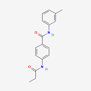 molecular formula C17H18N2O2 B4238316 N-(3-methylphenyl)-4-(propanoylamino)benzamide 