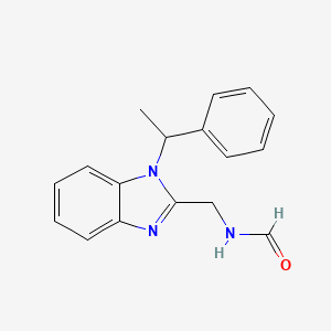 molecular formula C17H17N3O B4238570 N-{[1-(1-phenylethyl)-1H-benzimidazol-2-yl]methyl}formamide 