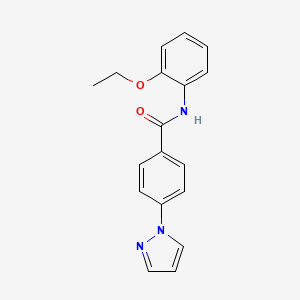 molecular formula C18H17N3O2 B4238639 N-(2-ethoxyphenyl)-4-pyrazol-1-ylbenzamide 