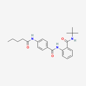 molecular formula C23H29N3O3 B4238683 N-TERT-BUTYL-2-(4-PENTANAMIDOBENZAMIDO)BENZAMIDE 