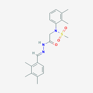 molecular formula C21H27N3O3S B423871 N-(2,3-dimethylphenyl)-N-{2-oxo-2-[2-(2,3,4-trimethylbenzylidene)hydrazino]ethyl}methanesulfonamide 