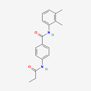 molecular formula C18H20N2O2 B4238859 N-(2,3-dimethylphenyl)-4-(propanoylamino)benzamide 