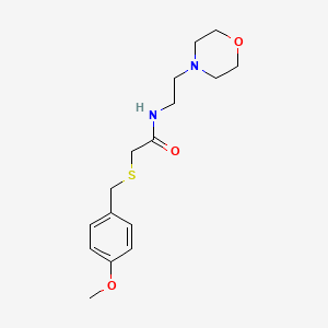 molecular formula C16H24N2O3S B4238900 Acetamide, 2-[[(4-methoxyphenyl)methyl]thio]-N-[2-(4-morpholinyl)ethyl]- CAS No. 90212-91-2