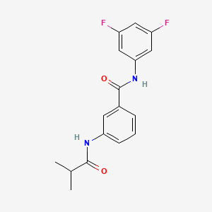 molecular formula C17H16F2N2O2 B4238931 N-(3,5-difluorophenyl)-3-[(2-methylpropanoyl)amino]benzamide 