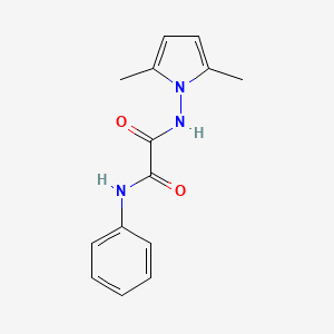 molecular formula C14H15N3O2 B4238939 N'-(2,5-dimethylpyrrol-1-yl)-N-phenyloxamide 