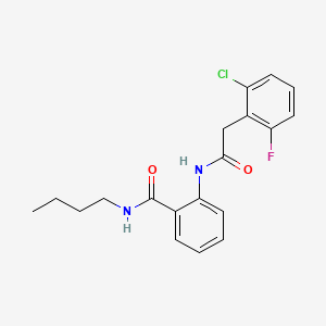 molecular formula C19H20ClFN2O2 B4239063 N-BUTYL-2-[2-(2-CHLORO-6-FLUOROPHENYL)ACETAMIDO]BENZAMIDE 