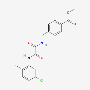 molecular formula C18H17ClN2O4 B4239098 Methyl 4-[[[2-(5-chloro-2-methylanilino)-2-oxoacetyl]amino]methyl]benzoate 