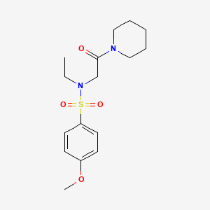 molecular formula C16H24N2O4S B4239163 N-ethyl-4-methoxy-N-[2-oxo-2-(piperidin-1-yl)ethyl]benzenesulfonamide 