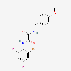 molecular formula C16H13BrF2N2O3 B4239258 N'-(2-bromo-4,6-difluorophenyl)-N-[(4-methoxyphenyl)methyl]oxamide 