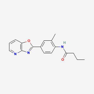 molecular formula C17H17N3O2 B4239442 N-[2-methyl-4-([1,3]oxazolo[4,5-b]pyridin-2-yl)phenyl]butanamide 