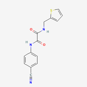 molecular formula C14H11N3O2S B4239447 N'-(4-cyanophenyl)-N-(thiophen-2-ylmethyl)oxamide 